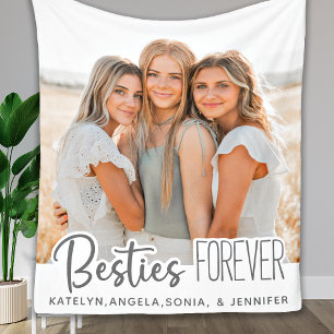 Couverture Polaire Photo personnalisée Meilleur Amis Forever Fleece B