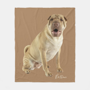 Couverture Polaire Photo personnalisée Shar Pei Chien