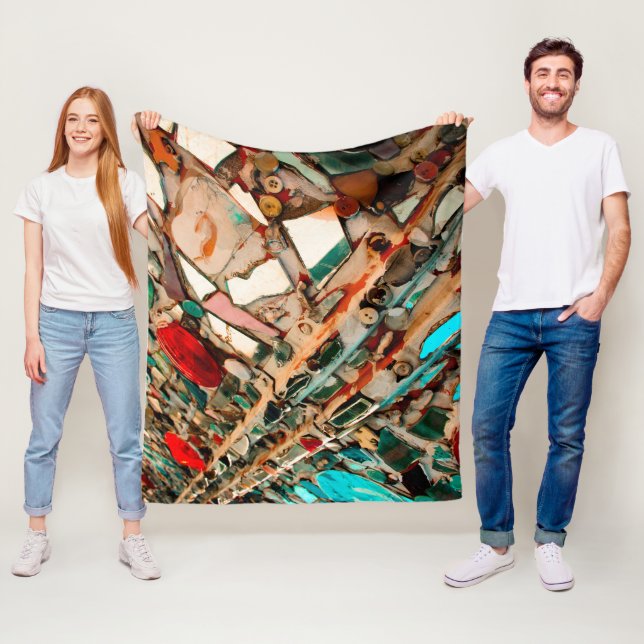 Couverture Polaire Photographie de mosaïque Abstraite (En situation)