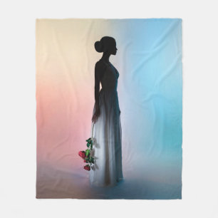 Couverture Polaire Photographie du studio de mode art d'une belle fem