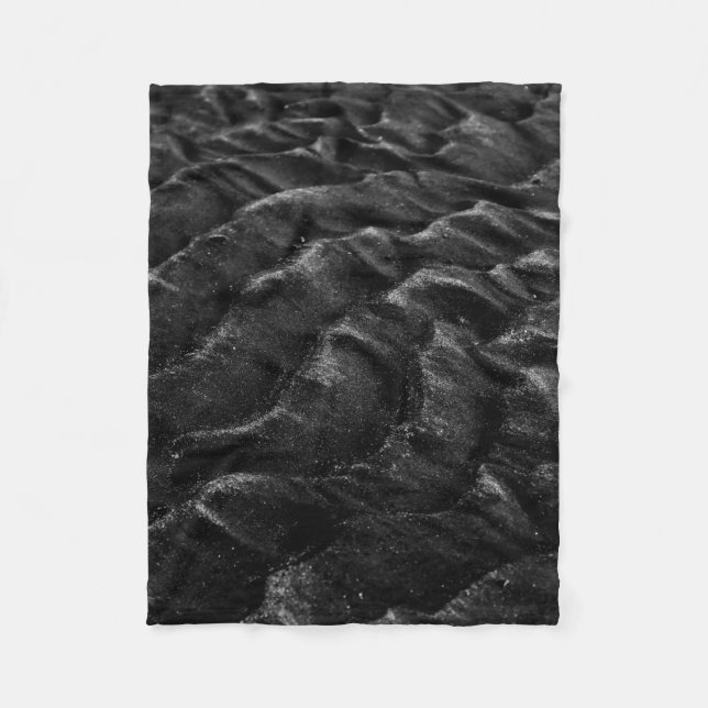 Couverture Polaire Photographie en niveaux de gris du sable (Devant)