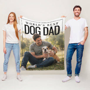 Couverture Polaire PhotoPop Meilleur Papa Chien du Monde