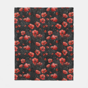 Couverture Polaire Photos rouges en noir
