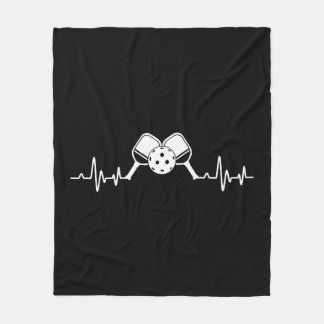 Couverture Polaire Pickleball Heartbeat EKG Pickleball Paddle Funny