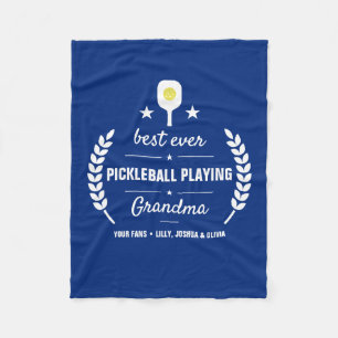 Couverture Polaire Pickleball Jouer Meilleur Grand-Père Personnalisé