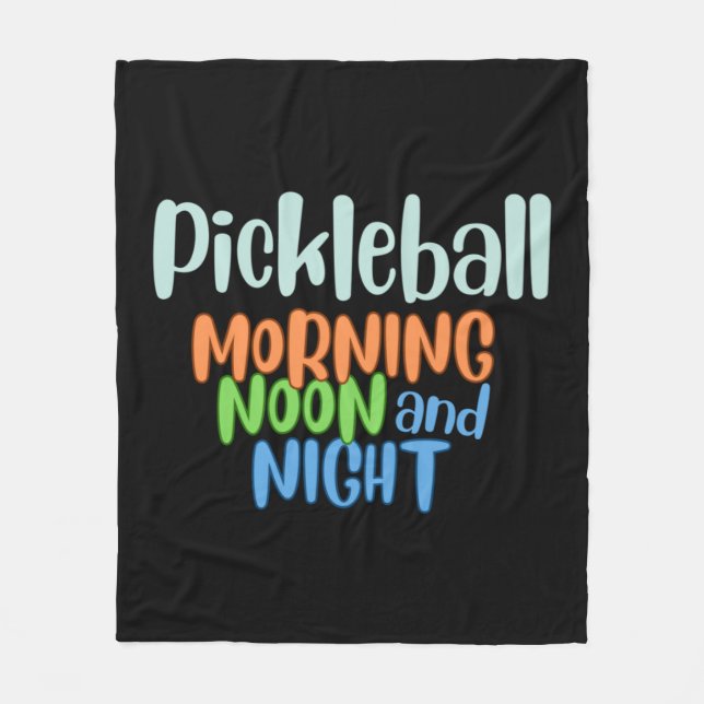 Couverture Polaire Pickleball matin midi et nuit (Devant)
