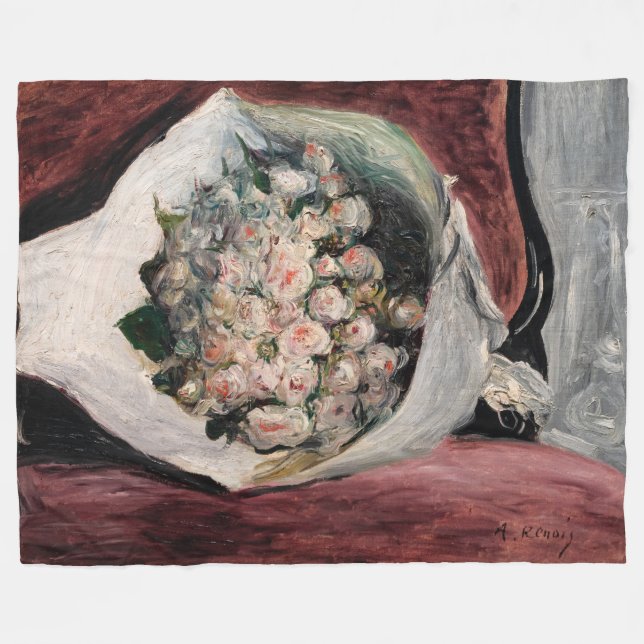 Couverture Polaire Pierre-Auguste Renoir - Bouquet dans une boîte (Devant (Horizontal))