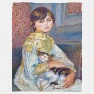 Couverture Polaire Pierre-Auguste Renoir - Enfant avec chat