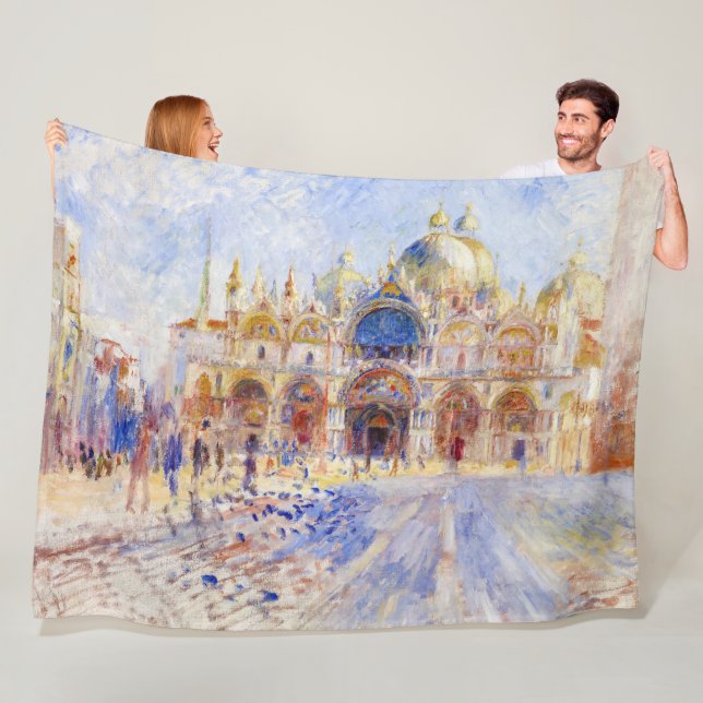 Couverture Polaire Pierre-Auguste Renoir - Venise, Piazza San Marco (En situation)