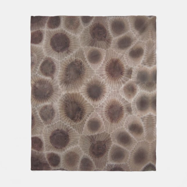 Couverture Polaire Pierres Petoskey | Michigan State stone (Devant)
