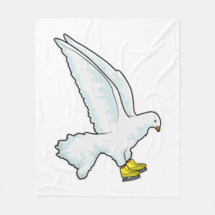 Couverture Polaire Pigeon Patinage sur glace Patins sur glace