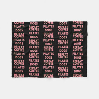 Couverture Polaire Pilates de café femmes Chiens Répéter 