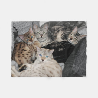 Couverture Polaire Pile de Kitty de chat du Bengale