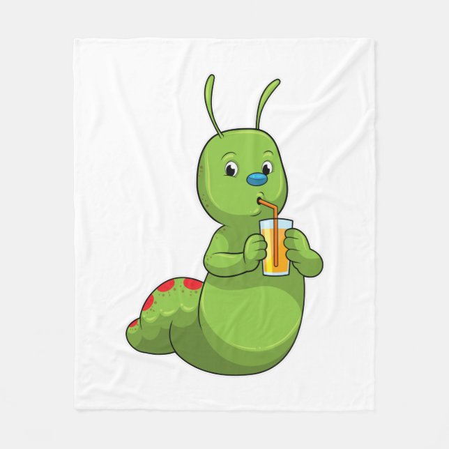 Couverture Polaire Pilier avec verre de jus d'orange (Devant)