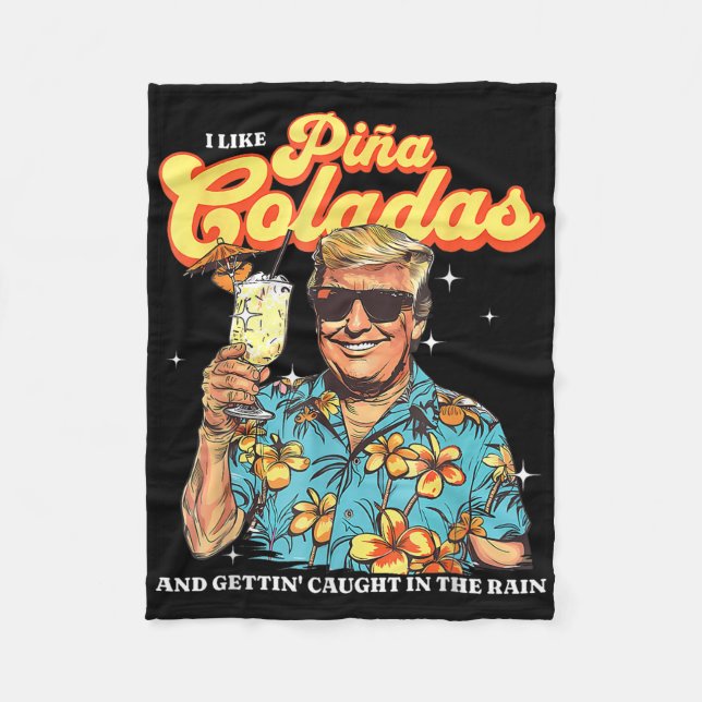 Couverture Polaire Pina Coladas Donald Trump Vacances d'été Hawaii B (Devant)