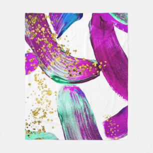Couverture Polaire Pinceau Ultra Violet : Art Abstrait