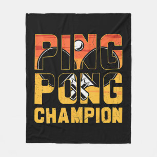 Couverture Polaire Ping Pong Champion Retro Tennis De Table