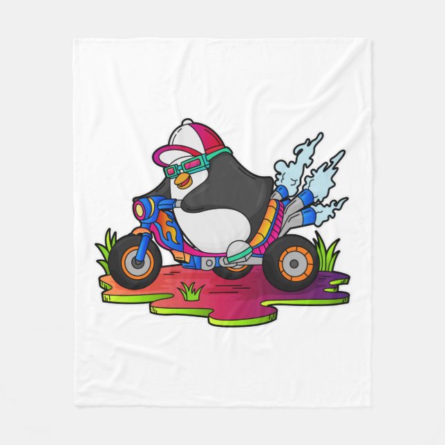 Couverture Polaire Pingouin as Biker (Devant)
