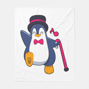 Couverture Polaire Pingouin en Groom avec Cravate