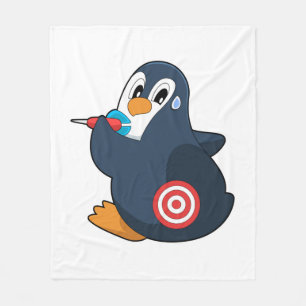Couverture Polaire Pingouin fléchettes fléchettes