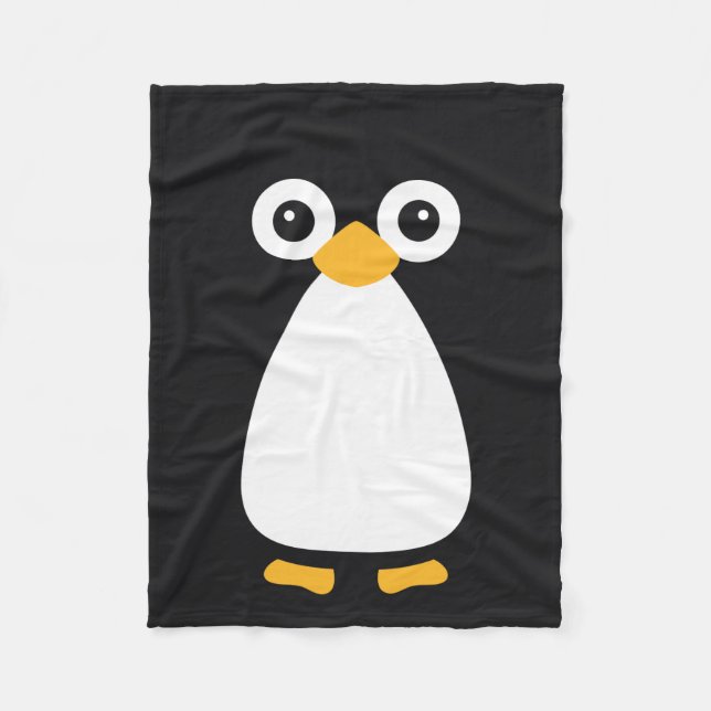 Couverture Polaire Pingouin vectoriel mignon (Devant)