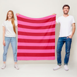 Couverture Polaire Pink and Red Peppermint Stripes