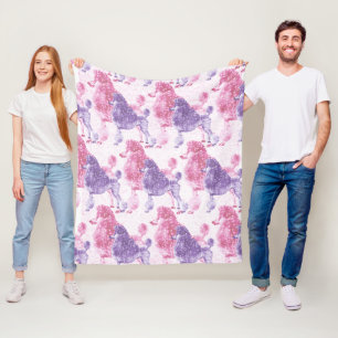 Couverture Polaire Pink Purple Posh Poodle Baby Kids