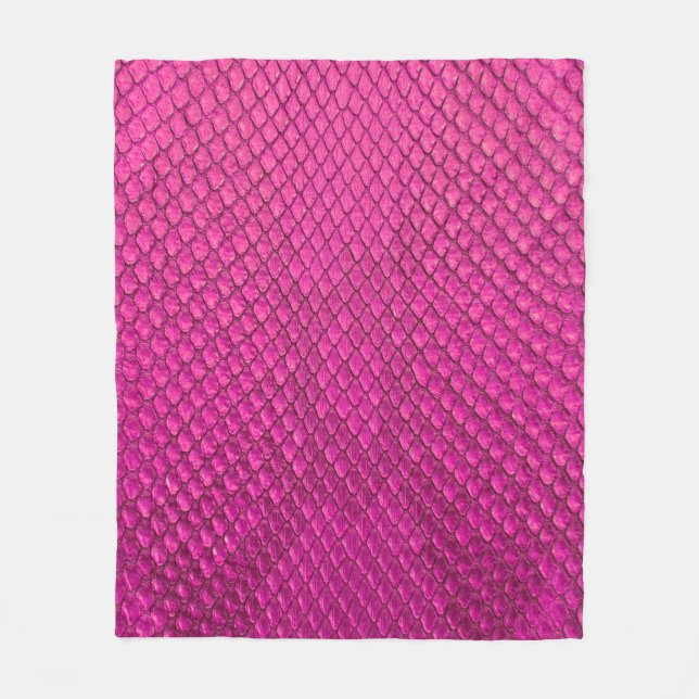 Couverture Polaire Pink python peau de serpent texture (Devant)