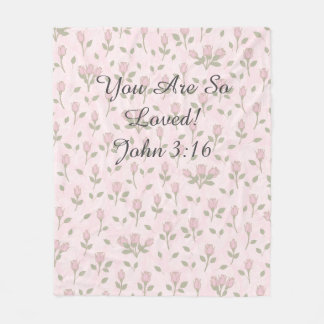 Couverture Polaire Pink Rosebud "You Are So Loved" Blanket