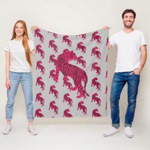 Couverture Polaire Pink Tiger