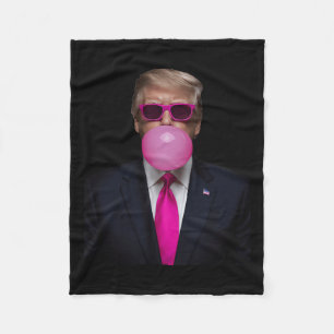 Couverture Polaire Pink Trump Bubble Gum Shirt 2024 Vote Président Fu