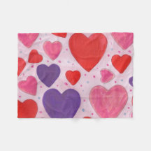 Pink violet et Red Valentine's Day Hearts