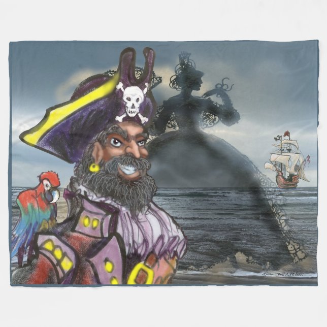 Couverture Polaire Pirate Dream Fleece Blanche (Devant (Horizontal))