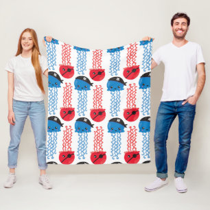 Couverture Polaire Pirate Jellyfish, Motif de méduses, Sea Animaux