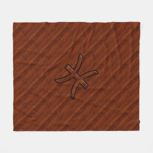 Couverture Polaire Pisces Zodiac Connexion en bois acajou Décor