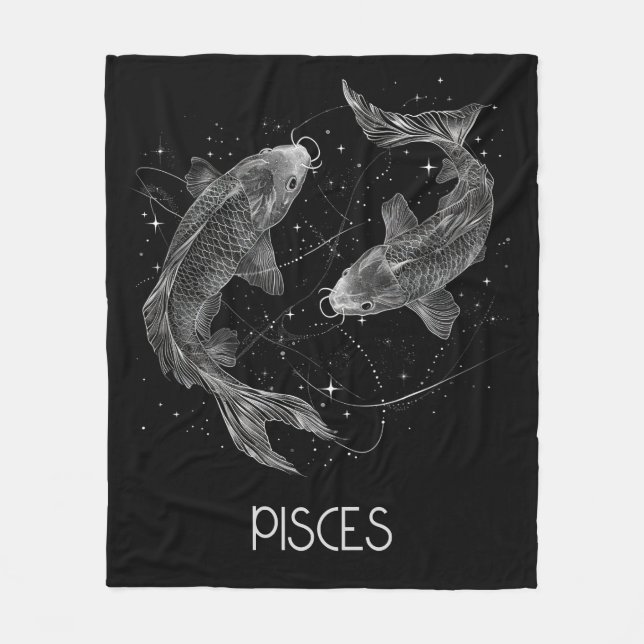 Couverture Polaire Pisces Zodiac Constellation polaire Blanche (Devant)