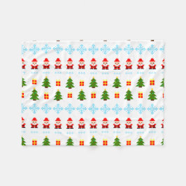 Couverture Polaire Pixel Art Christmas