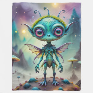 Couverture Polaire Pixie Alien mignon