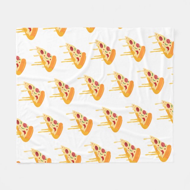 Couverture Polaire Pizza Fleece Blanche (Devant (Horizontal))