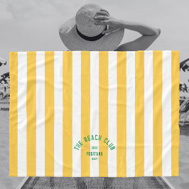 Couverture Polaire Plage Club Crest Cabana Jaune Striogramme