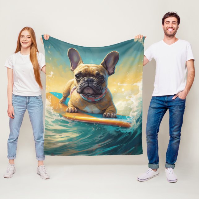 Couverture Polaire Plage de Bulldog (En situation)