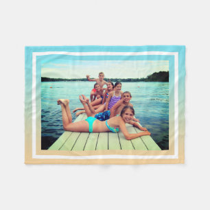 Couverture Polaire Plage d'été amusant temps personnalisé photo so