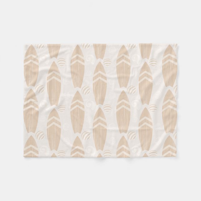 Couverture Polaire Plage Surfboard Bébé Neutral Fleece Blanket (Devant (Horizontal))