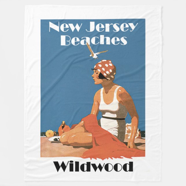 Couverture Polaire Plages du New Jersey ~ WildWood (Devant)