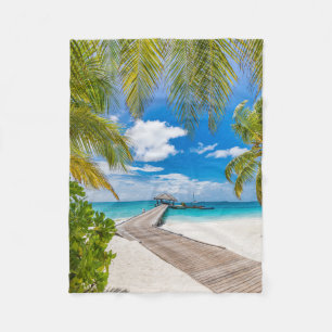 Couverture Polaire Plages tropicales Jetty en bois des Maldives