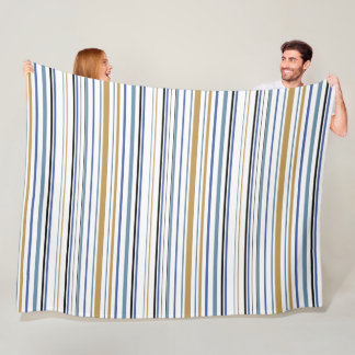 Couverture Polaire Plaid de jeté rayures de plage Confort côtier
