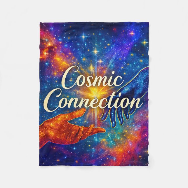 Couverture Polaire 🪐 Plaid de laine Cosmic Connection 30x40 (Devant)