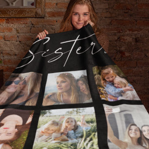 Couverture Polaire Plaid de laine personnalisé avec collage de photos