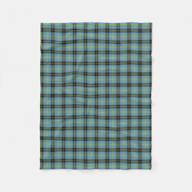 Couverture Polaire Plaid de tartan écossais bleu classique de Bell de (Devant)