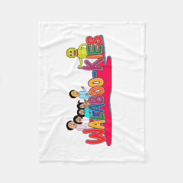 Couverture Polaire plaid familial Walabookies (Devant)